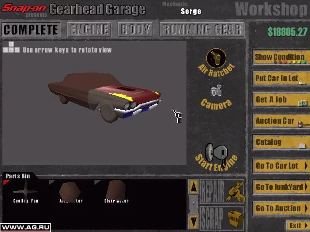 Изображение игры: Gearhead Garage: The Virtual Mechanic