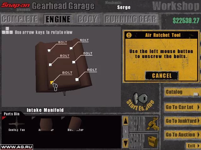 Изображение игры: Gearhead Garage: The Virtual Mechanic