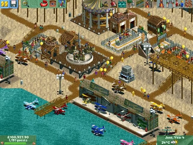 Изображение игры: RollerCoaster Tycoon 2: Time Twister