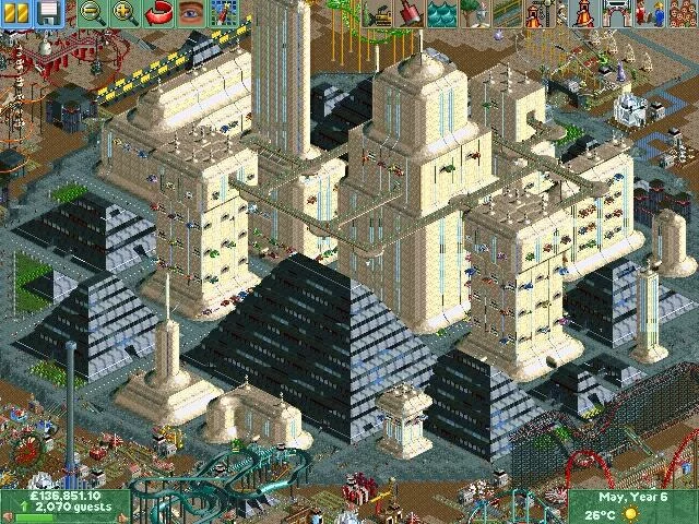 Изображение игры: RollerCoaster Tycoon 2: Time Twister
