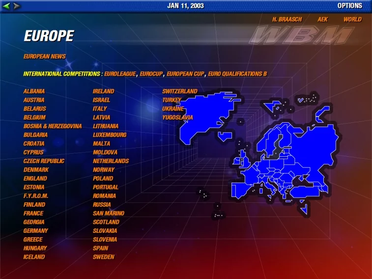 Изображение игры: World Basketball Manager
