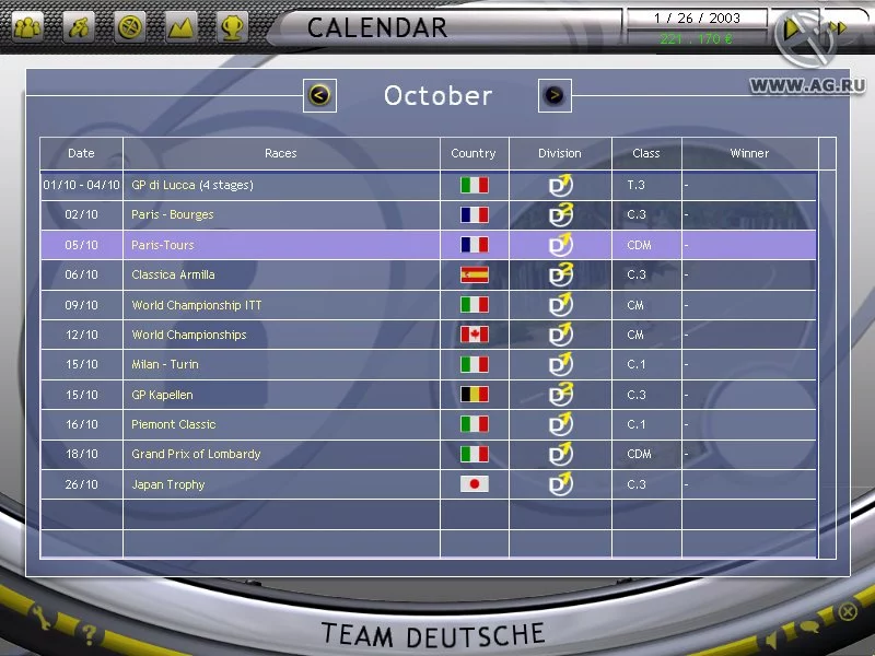 Изображение игры: Cycling Manager 3