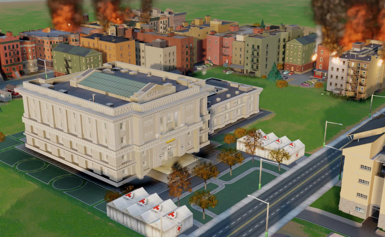 Изображение игры: SimCity: Red Cross Disaster Relief