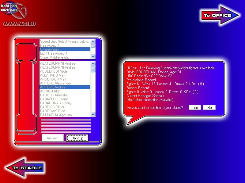 Изображение игры: Ultimate Boxing Manager
