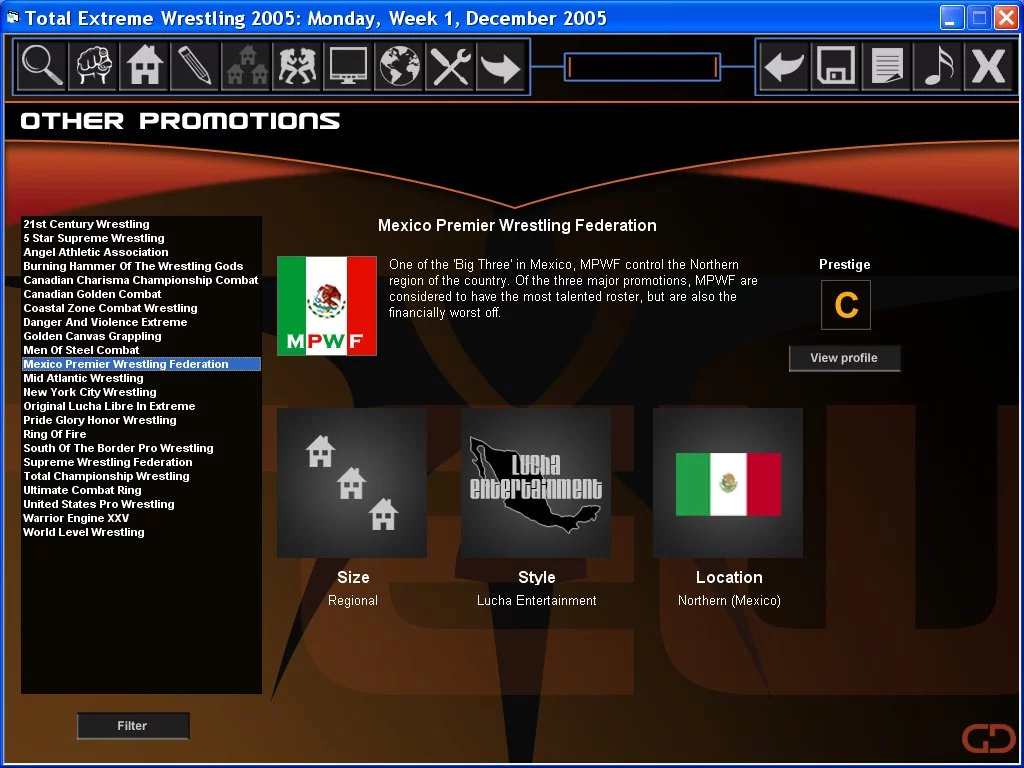 Изображение игры: Total Extreme Wrestling 2005