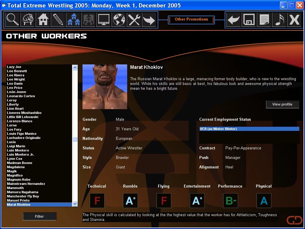 Изображение игры: Total Extreme Wrestling 2005
