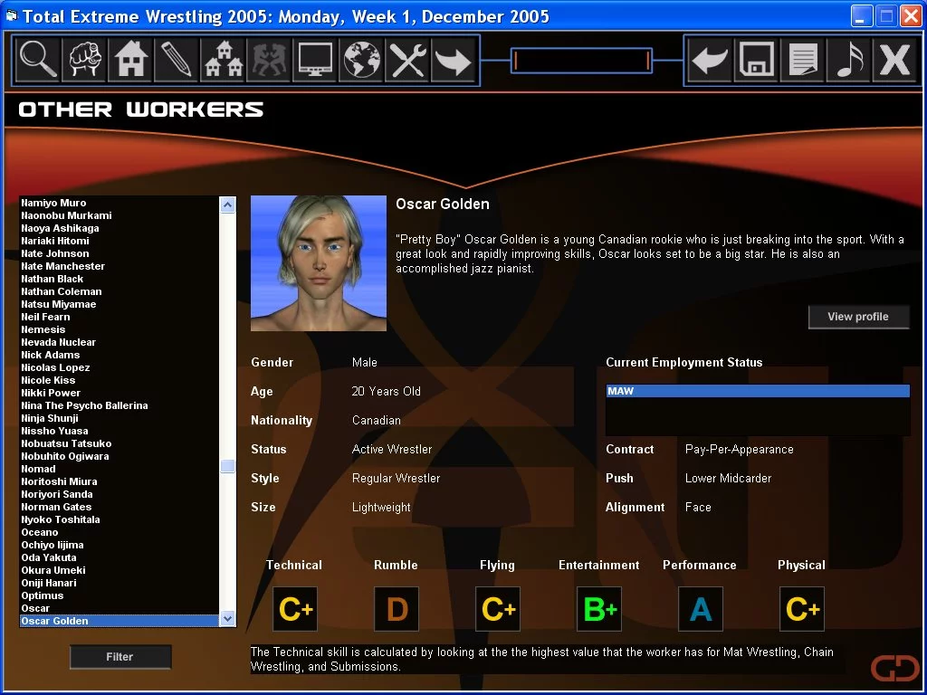 Изображение игры: Total Extreme Wrestling 2005