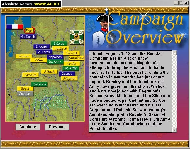 Изображение игры: Napoleon's Russian Campaign