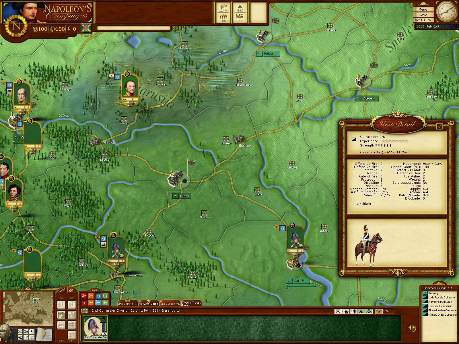 Изображение игры: Napoleon's Campaigns