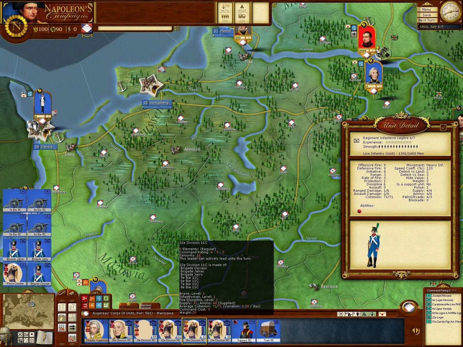 Изображение игры: Napoleon's Campaigns