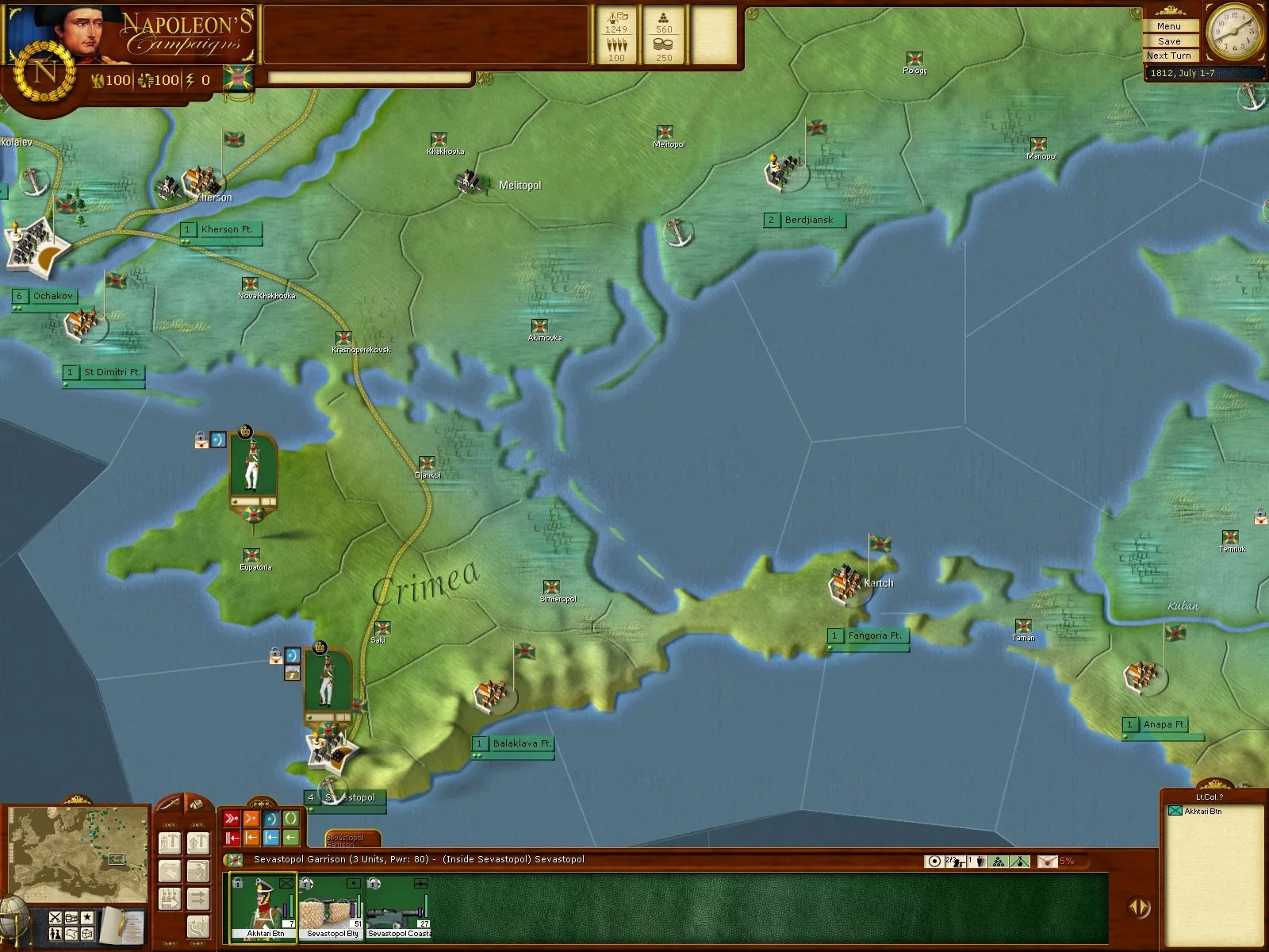 Изображение игры: Napoleon's Campaigns