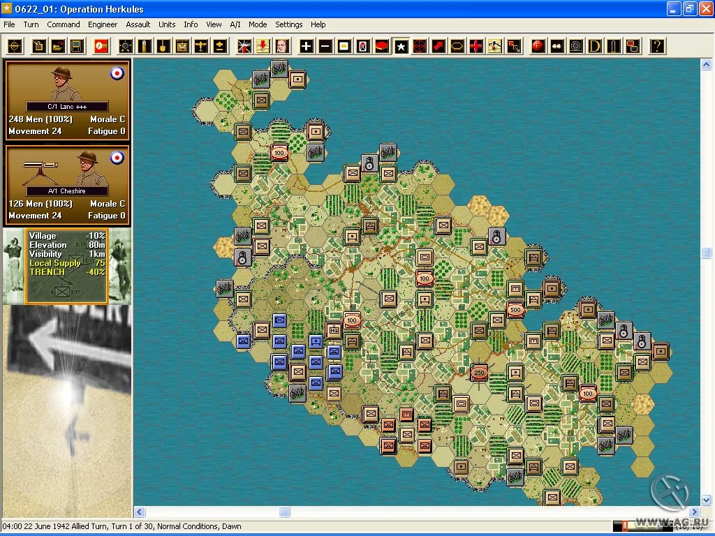 Изображение игры: Panzer Campaigns: El Alamein '42