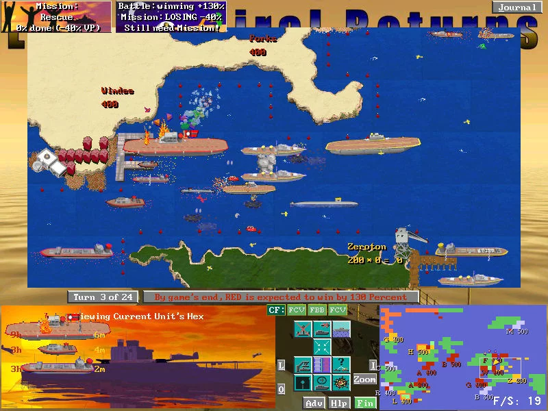 Изображение игры: Lost Admiral Returns
