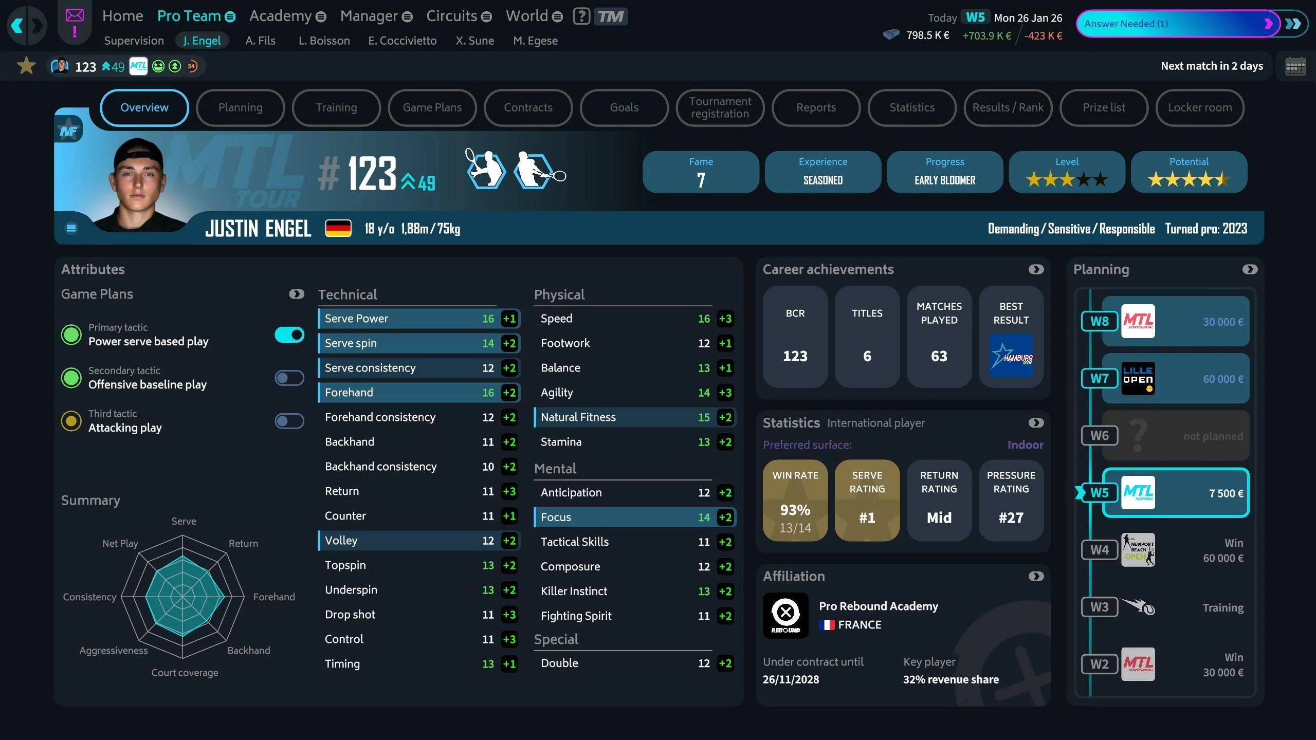 Изображение игры: Tennis Manager 26