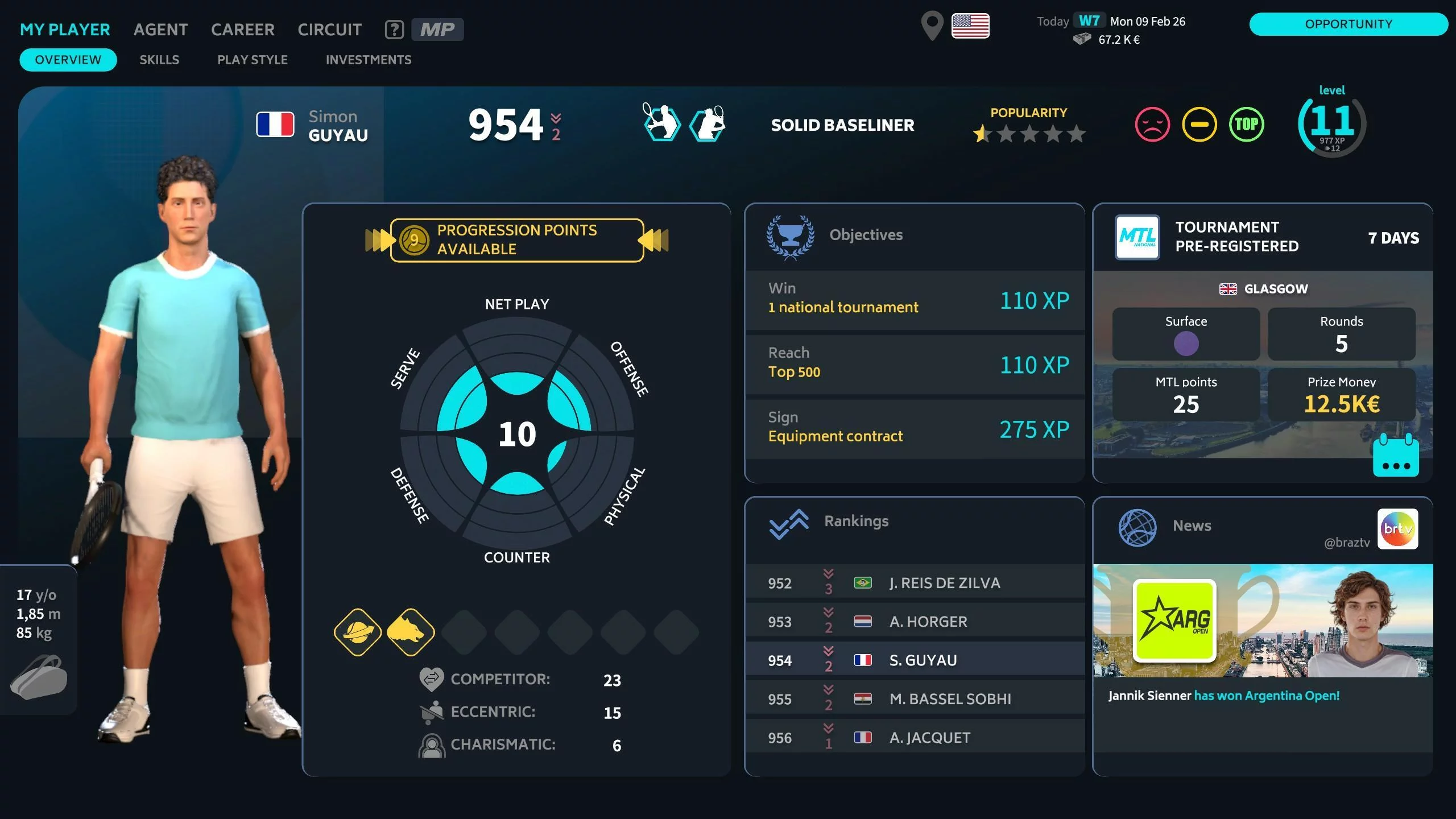 Изображение игры: Tennis Manager 26