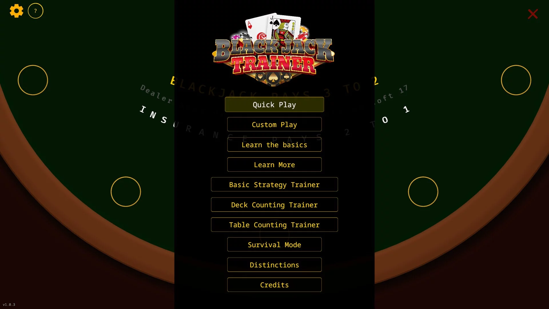 Изображение игры: BlackJack Trainer