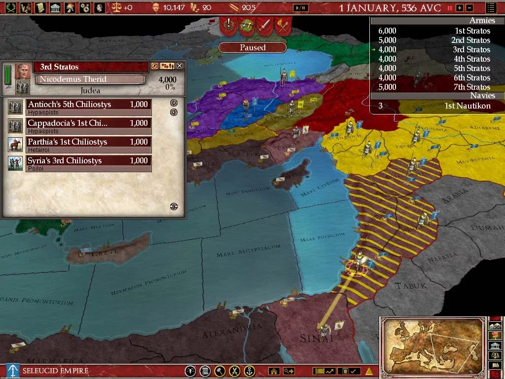 Изображение игры: Europa Universalis: Rome - Gold Edition