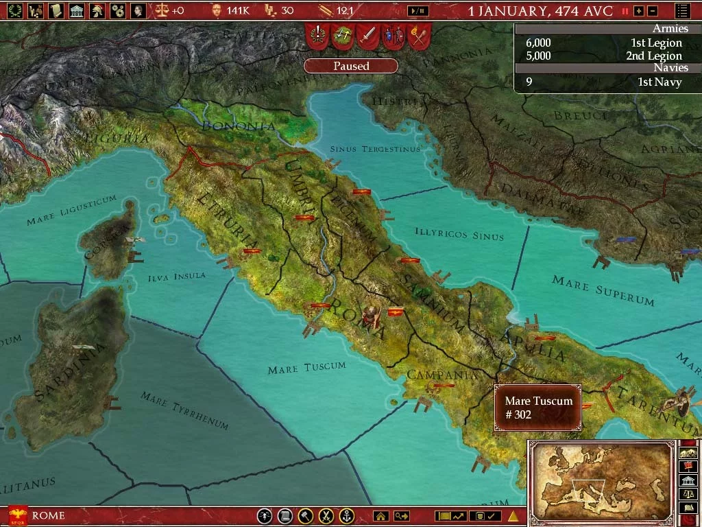 Изображение игры: Europa Universalis: Rome - Gold Edition