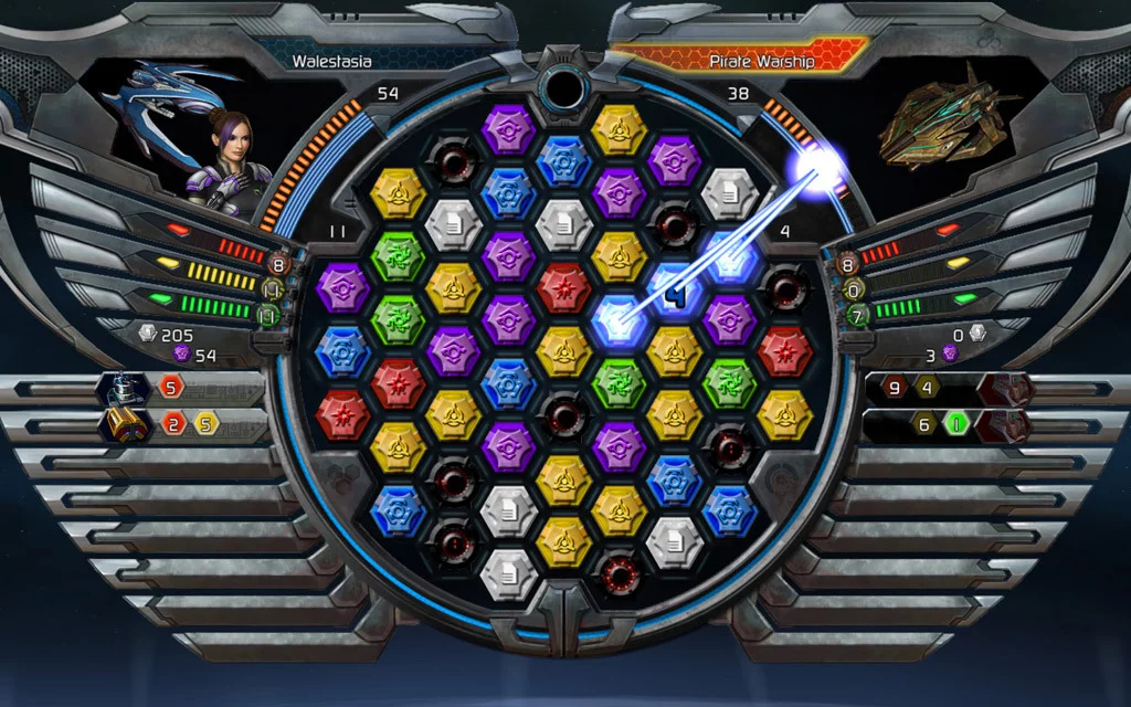 Изображение игры: Puzzle Quest: Galactrix