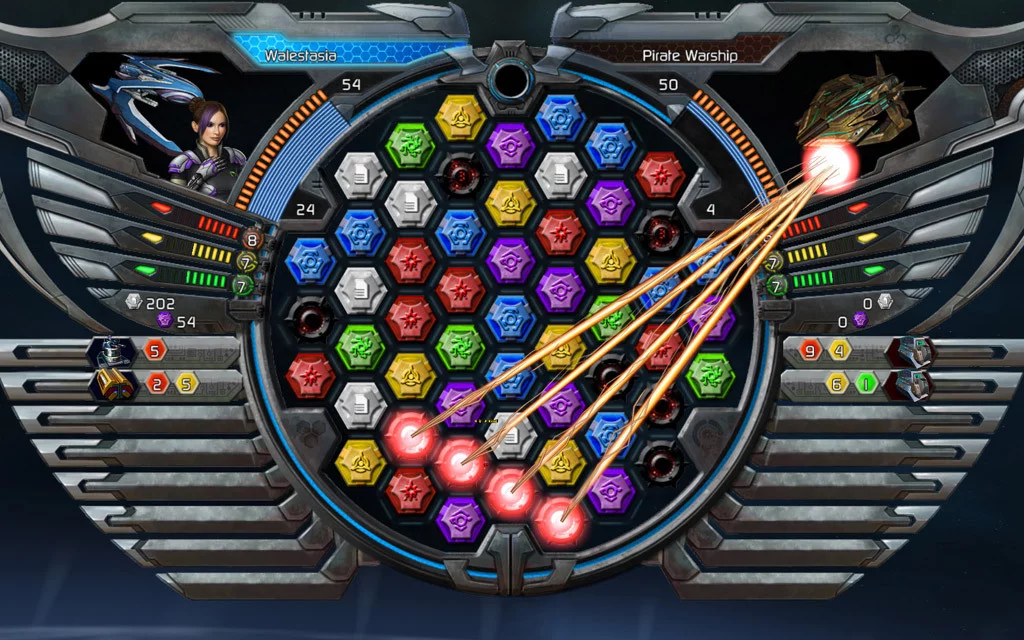 Изображение игры: Puzzle Quest: Galactrix