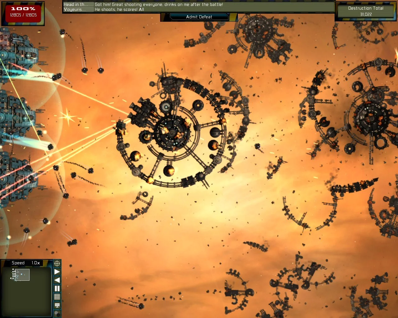 Изображение игры: Gratuitous Space Battles