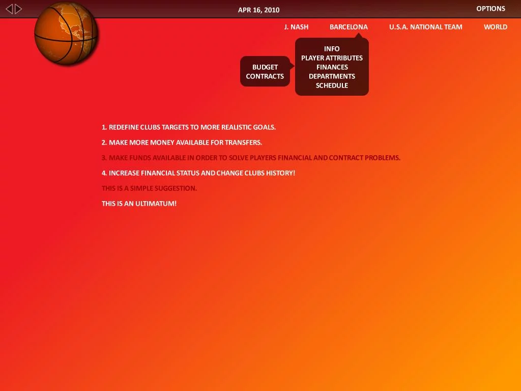 Изображение игры: World Basketball Manager 2010