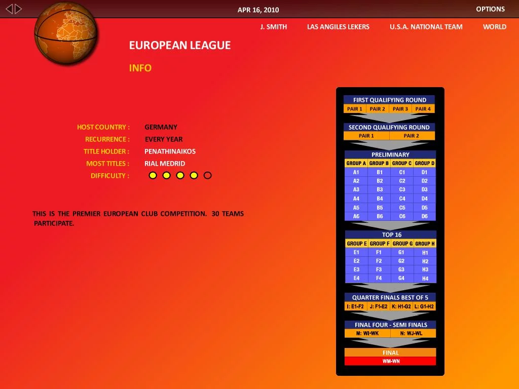 Изображение игры: World Basketball Manager 2010