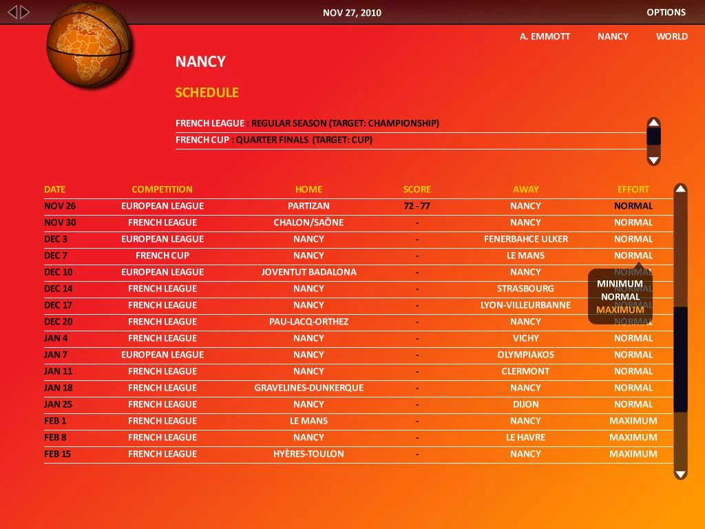 Изображение игры: World Basketball Manager 2010