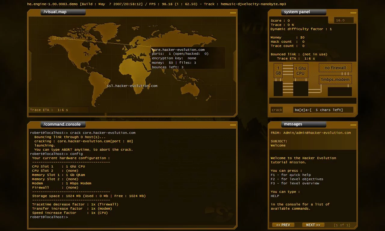 Изображение игры: Hacker Evolution