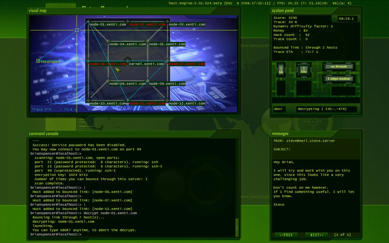 Изображение игры: Hacker Evolution: Untold