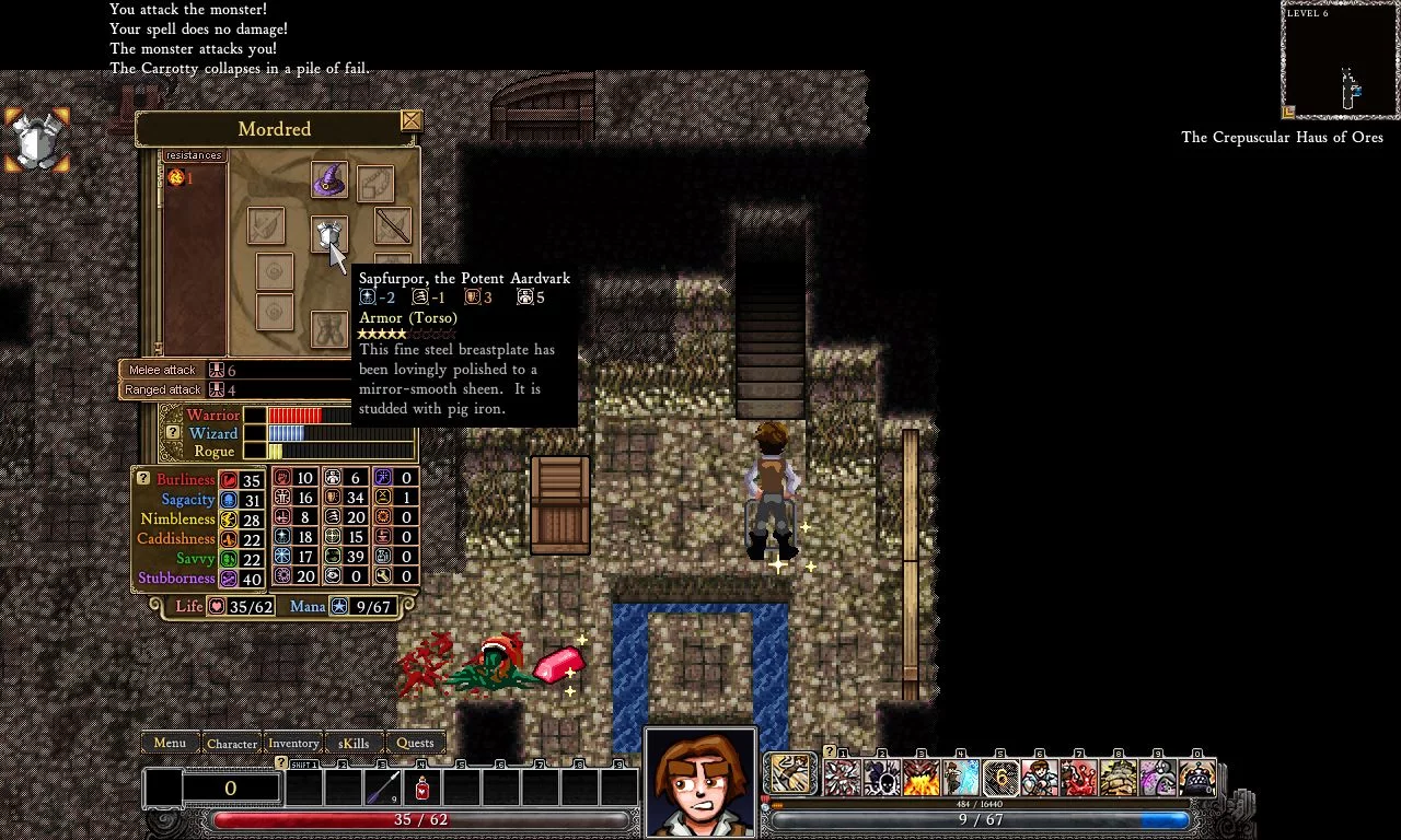 Изображение игры: Dungeons of Dredmor