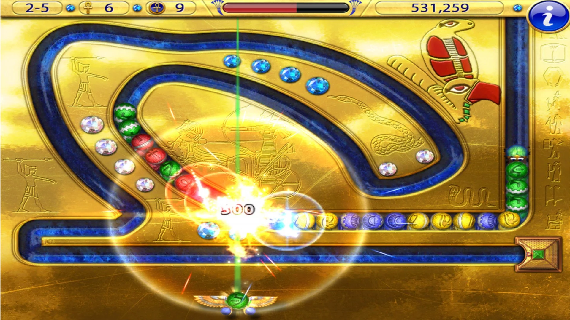 Изображение игры: Luxor: Amun Rising HD
