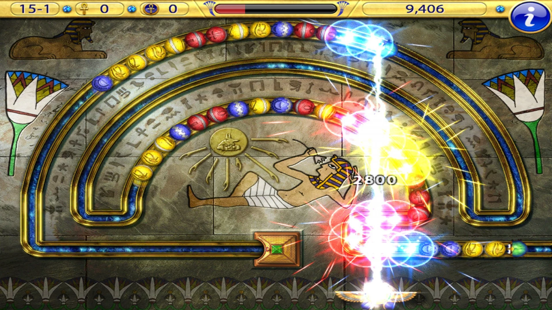 Изображение игры: Luxor: Amun Rising HD