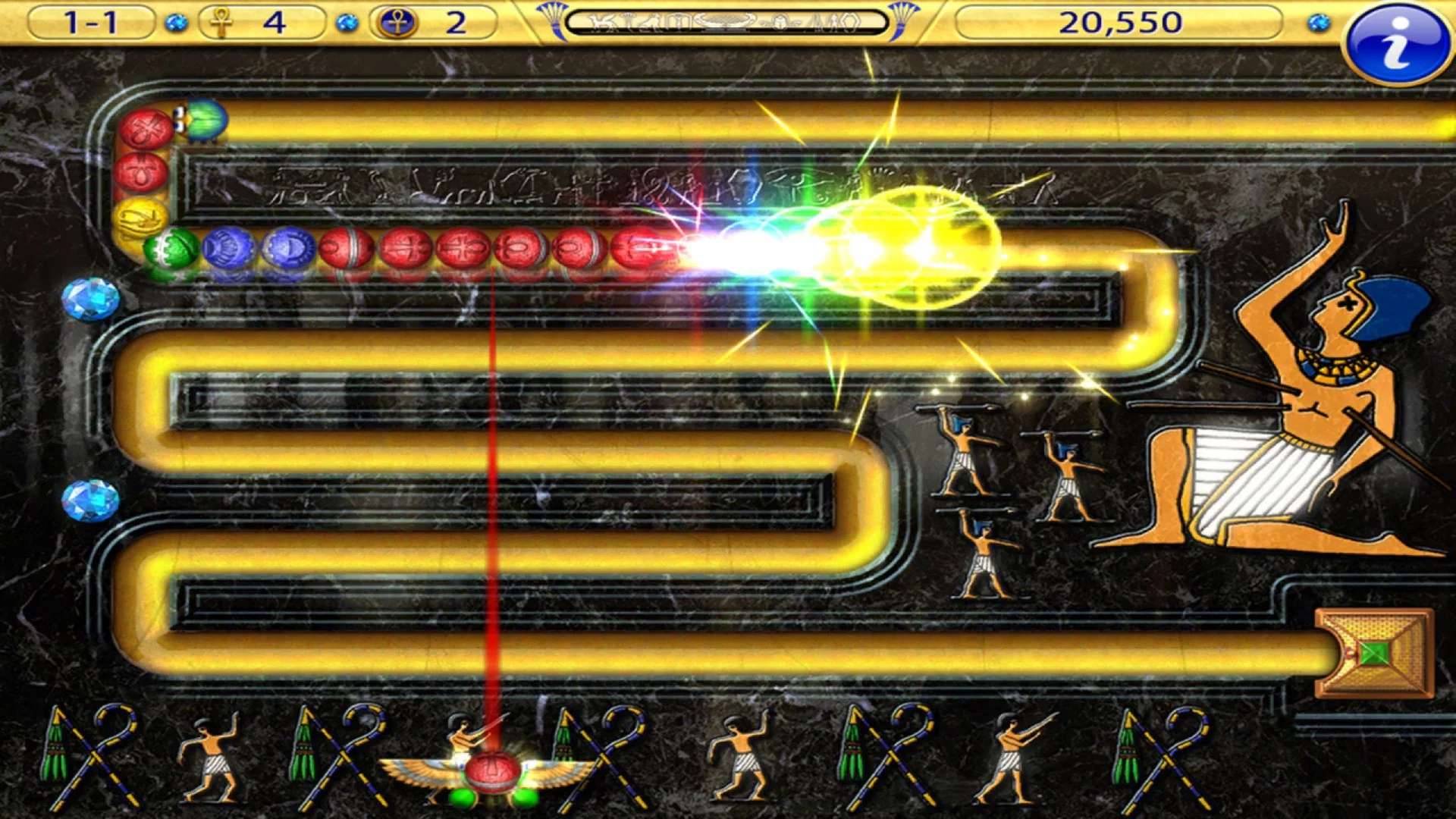 Изображение игры: Luxor: Amun Rising HD