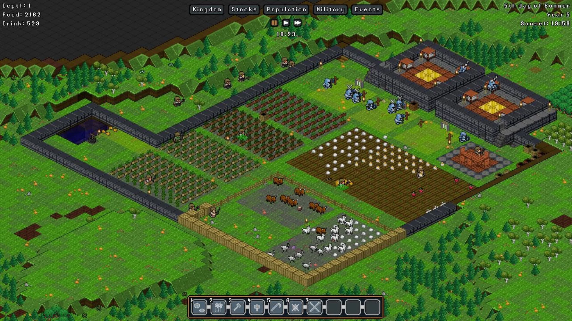 Изображение игры: Gnomoria