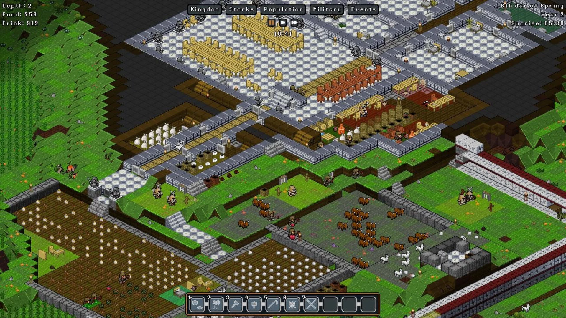 Изображение игры: Gnomoria