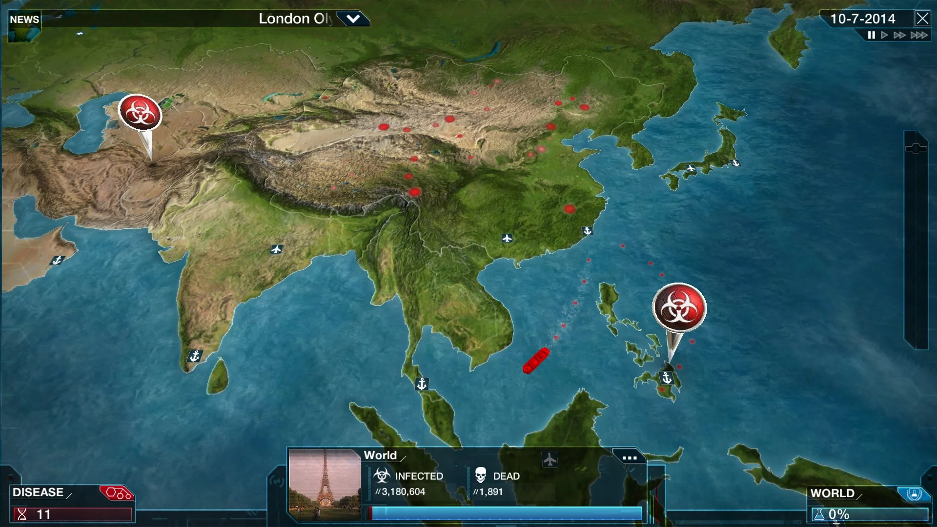 Изображение игры: Plague Inc: Evolved