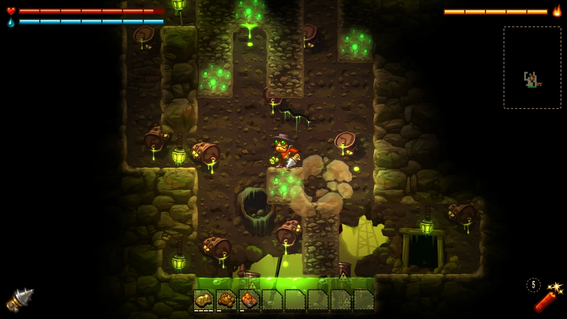 Изображение игры: SteamWorld Dig