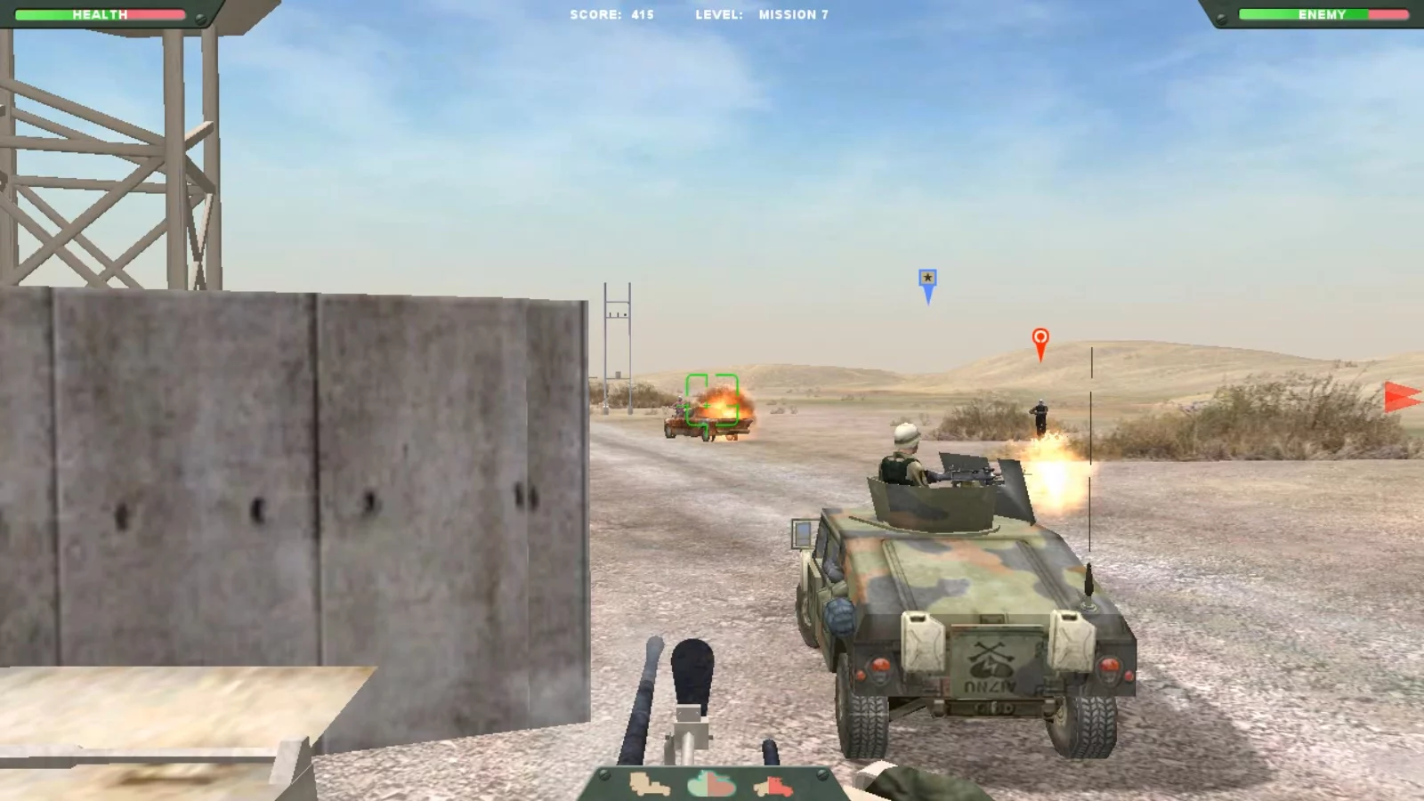 Изображение игры: Desert Gunner