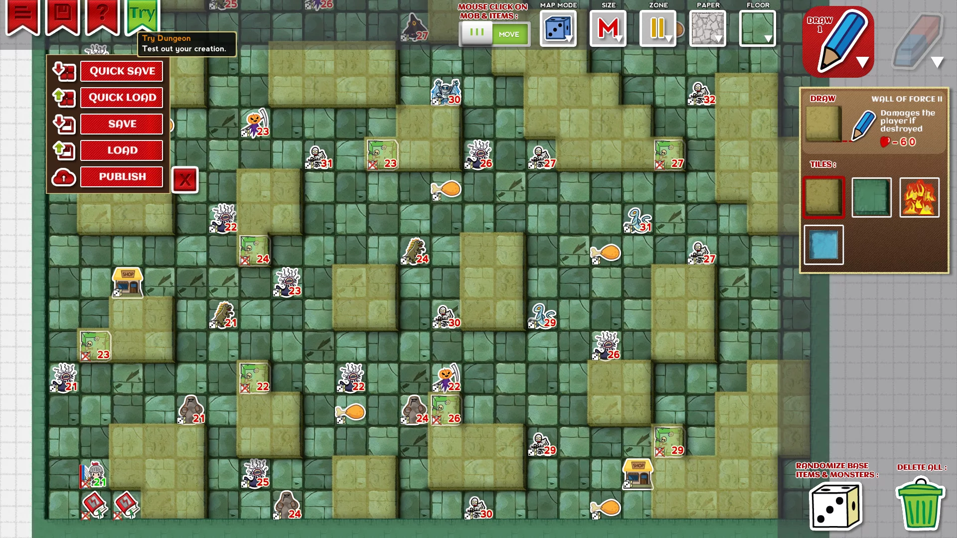 Изображение игры: Paper Dungeons
