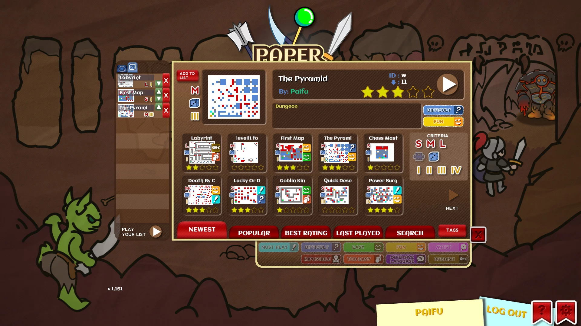 Изображение игры: Paper Dungeons