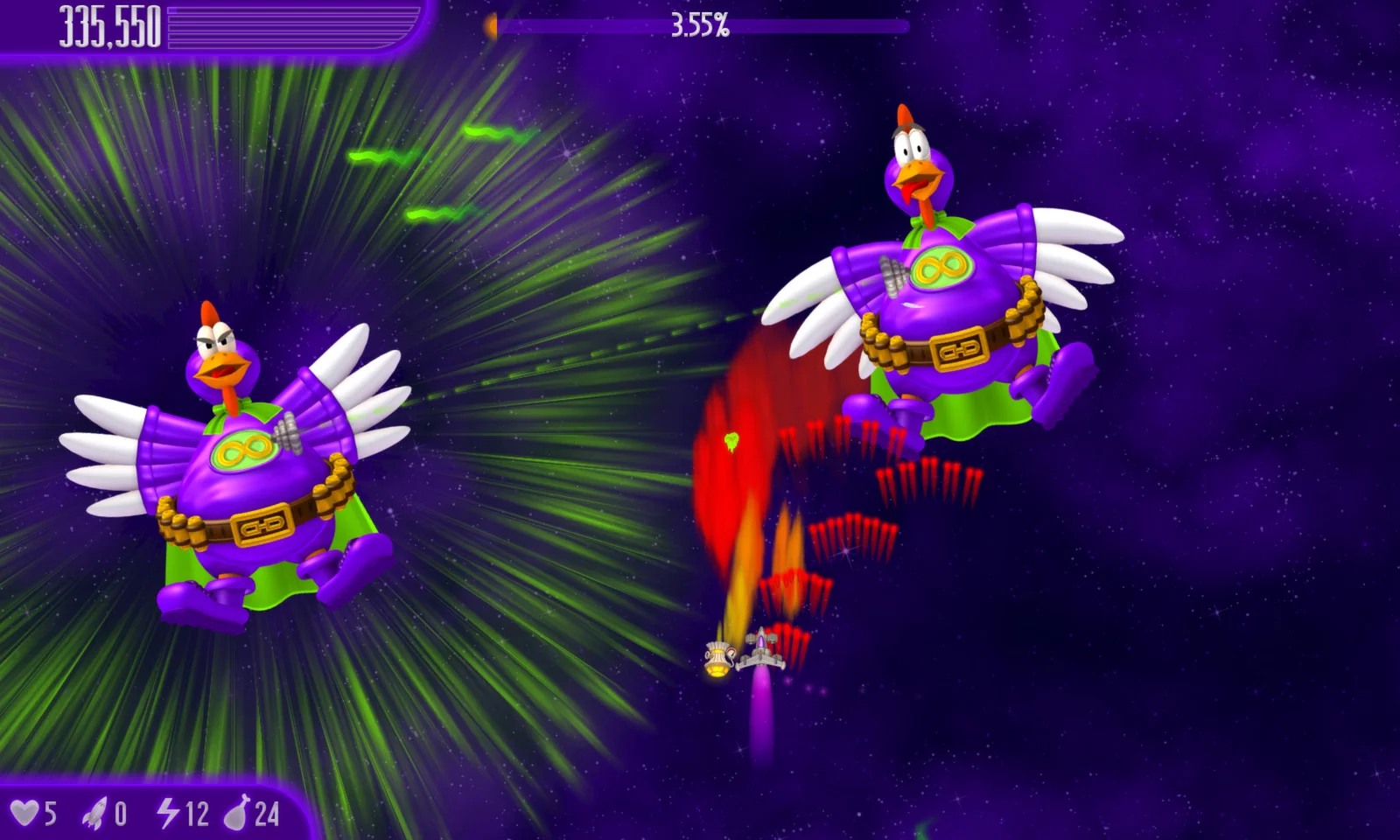 Изображение игры: Chicken Invaders 4