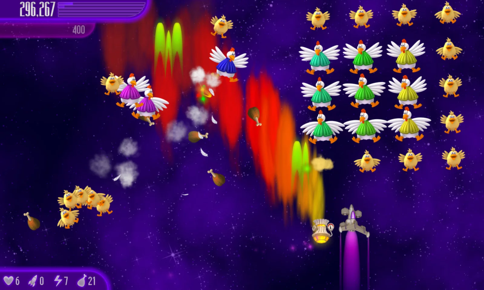 Изображение игры: Chicken Invaders 4