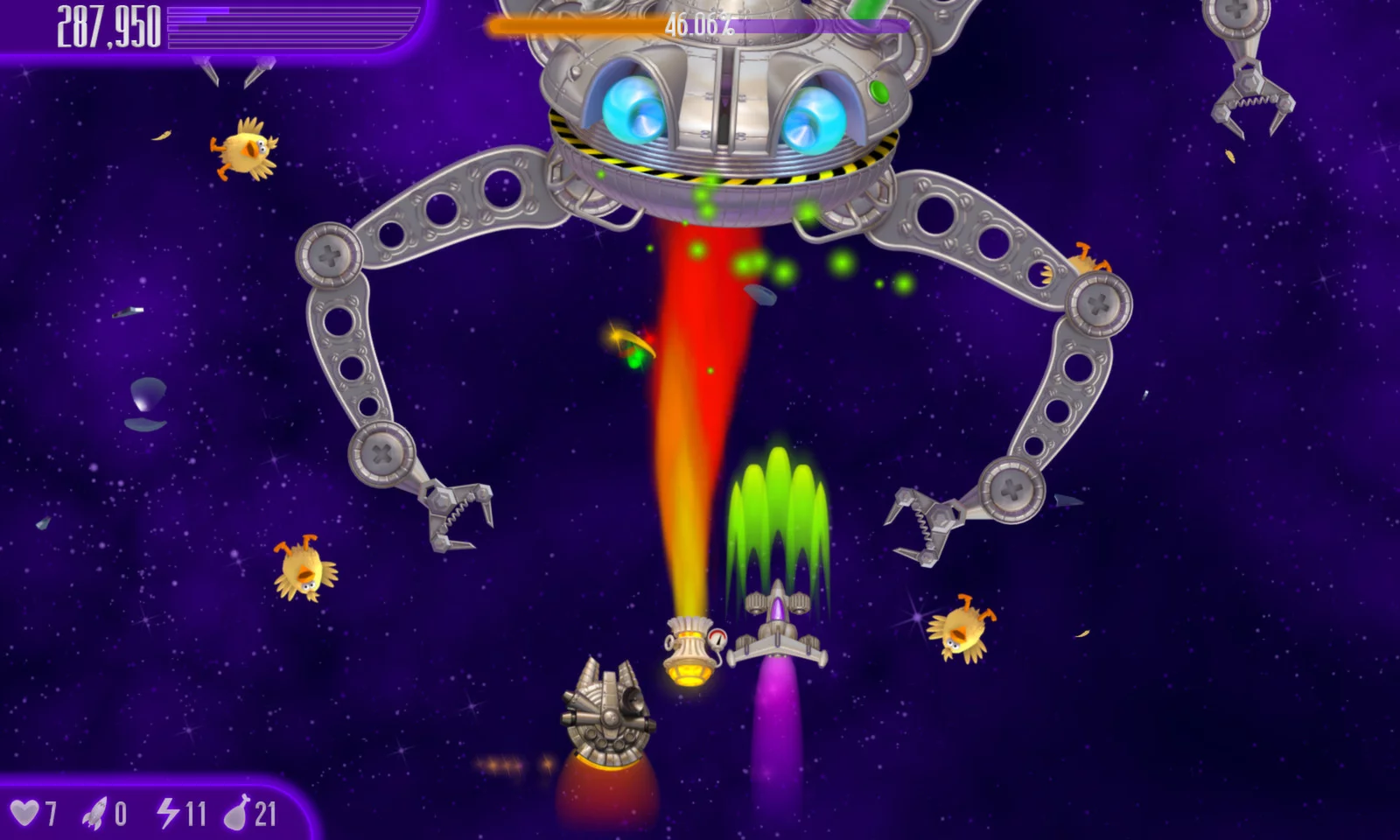 Изображение игры: Chicken Invaders 4
