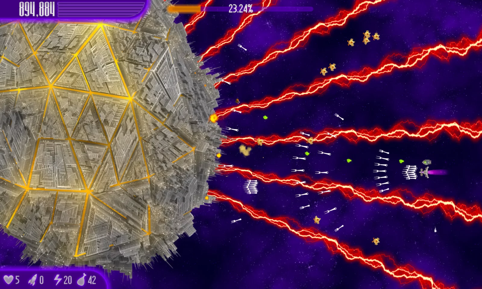 Изображение игры: Chicken Invaders 4