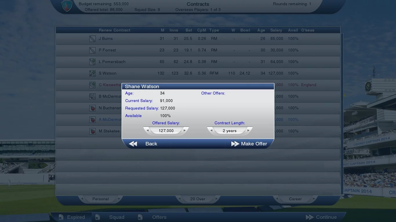 Изображение игры: Cricket Captain 2014