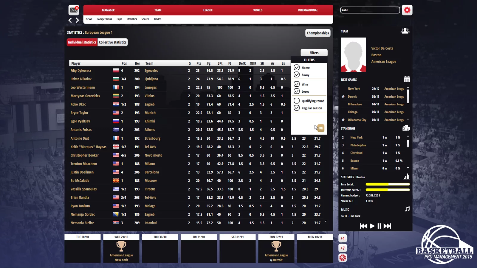 Изображение игры: Basketball Pro Management 2015