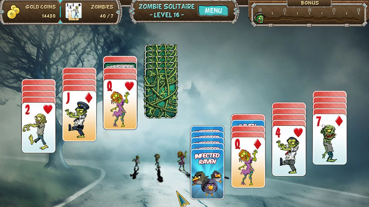 Изображение игры: Zombie Solitaire