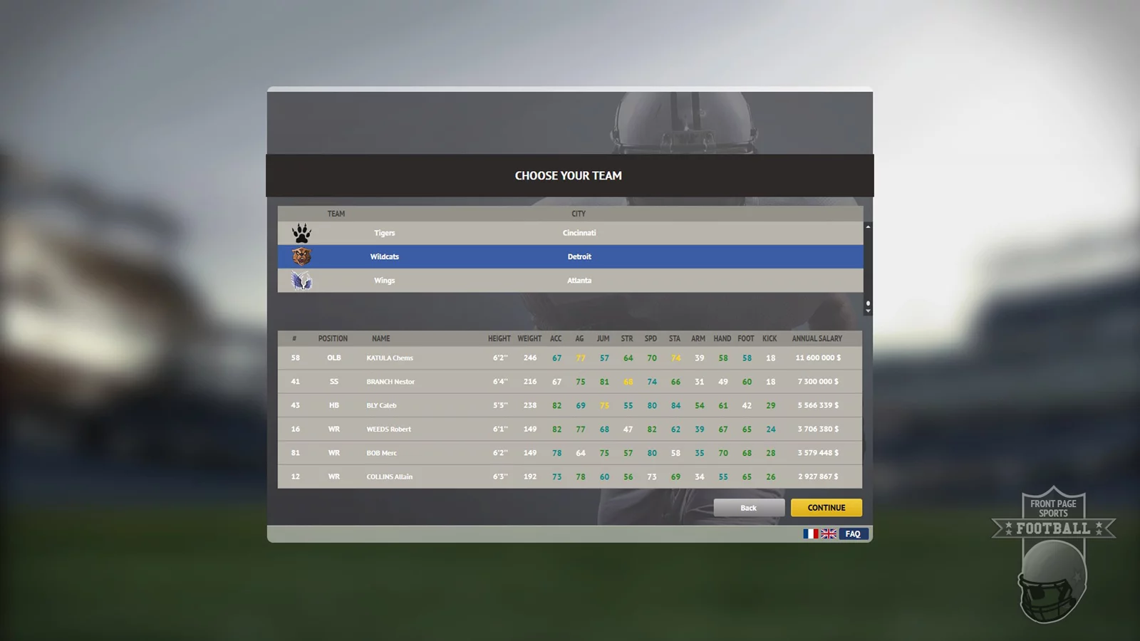 Изображение игры: Front Page Sports Football