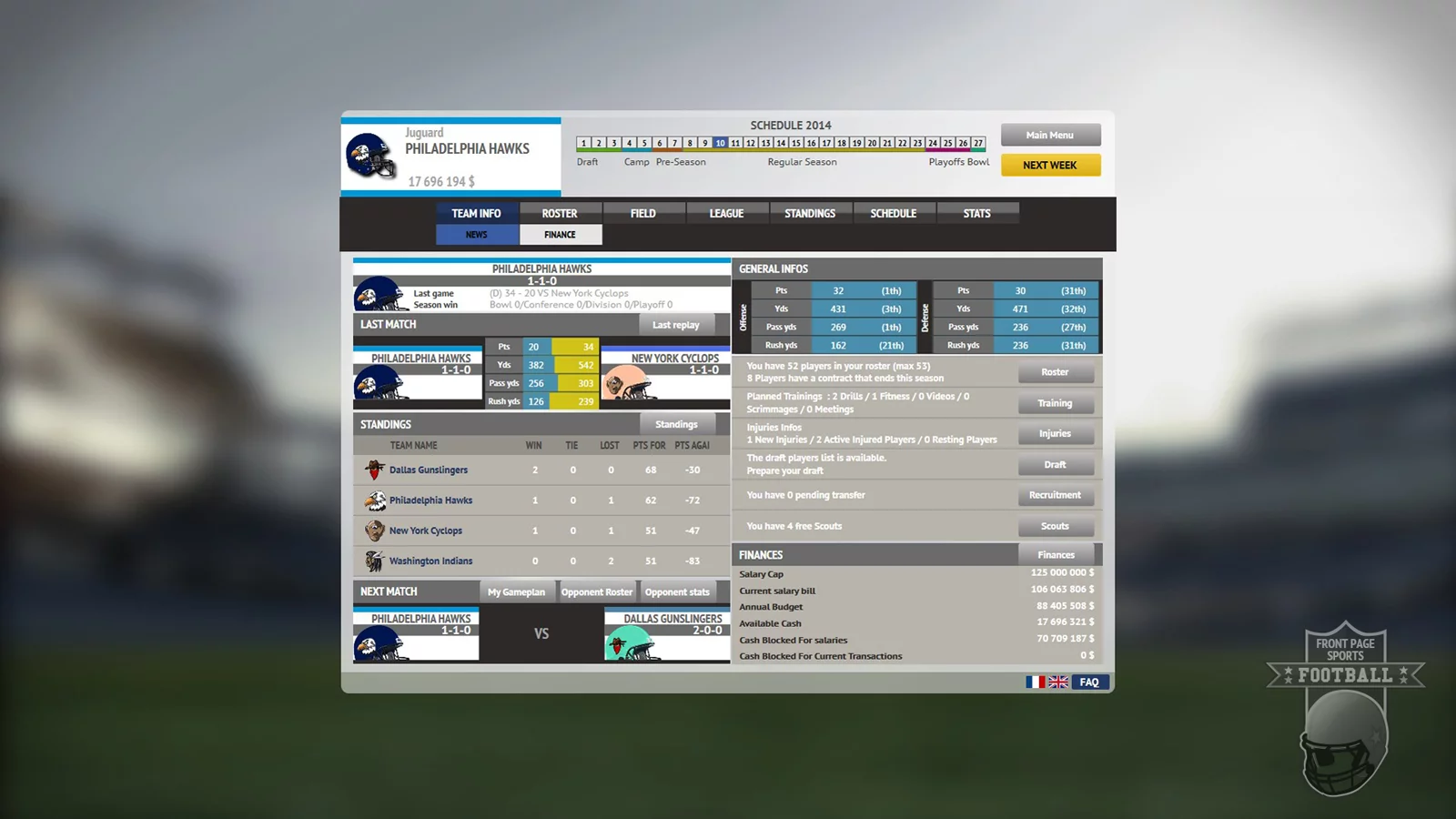 Изображение игры: Front Page Sports Football